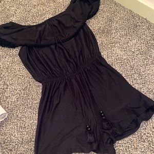 Black off the shoulder romper